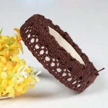 2 Yards Korean Style Pastoral Aesthetic DIY Handmade Fabric Monochrome Lace Trim Decoration - Multicolor - View 28