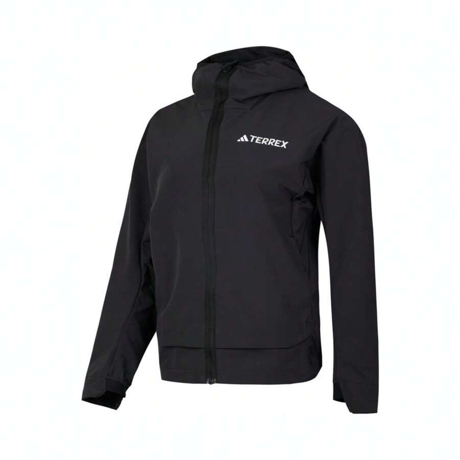 Adidas 2024 女款编织连帽拉链长袖夹克 IX1487