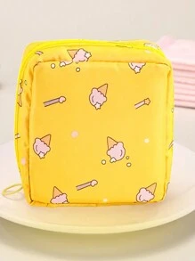 1 pièce Sac de rangement de voyage à la mode multifonctionnel - parfait pour les articles de toilette, les serviettes hygiéniques, les cosmétiques - pratique et multifonctionnel