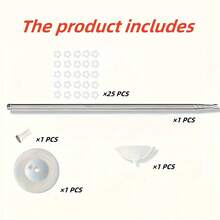 1 套可调节高度气球柱支架套件，气球配件适用于婚礼、感恩节、春节、生日派对装饰、圣诞节 - 白色 - 查看 6