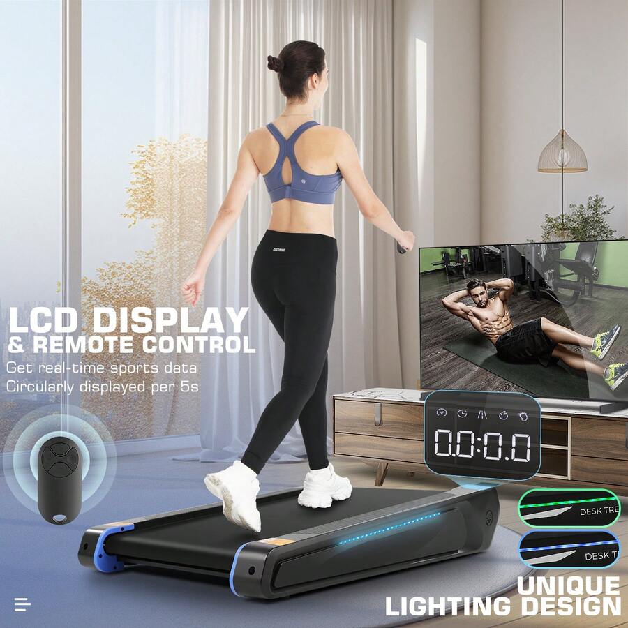 sytiry Smallest Walking Pad With 5 Incline, 2 In 1 Under Desk