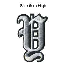 1 Pièce Optionnelle Alphabet Noir Edge Patch Brodé, Fer Sur/insignes, Vêtements Et Accessoires Décoration