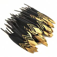 20Pcs Artificial Black Feathers Crafts DIY Handmade Home Accessories Plime Carnival Headwear Party Plumas Jewelry Making Wedding Decoration - Multicolor - View 5