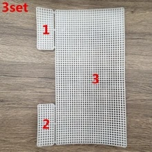 1/2/3/Rozmiary zestawu Plastikowa siatka płócienna torba Arkusze plastikowej siatki Osłona DIY Crafting Akcesoria do torebek Akrylowa włóczka Crafting Dzianina, zestaw narzędzi do robienia torebek domowych - Biały - Zobacz 10