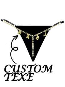 1pc Customized Letter Metal Pendant, Sexy Women's G-String, Any Name, Customized Couple's Gift, Valentine's Day/Birthday/Christmas Gift, Personalized Pendant Underwear, Rave