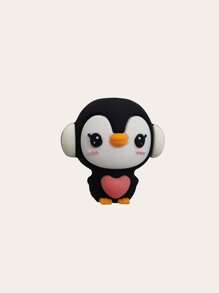 Heart Penguin Silicone Protective Sleeve Compatible With Iphone Data Cables - Navy Blue - View 7