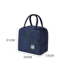 KIT 2 Portable Thermal Bag Lunch Box Toiletry Bag Lunch Box With Thermal Insulation Premium Travel - 藍色 - 查看 5