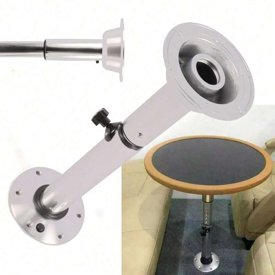 Futchoy Tischgestell Tischfuß Tischbein RV Wohnwagen Wohnmobil Caravan Boot Yacht Camper - Silber - Übersicht 1