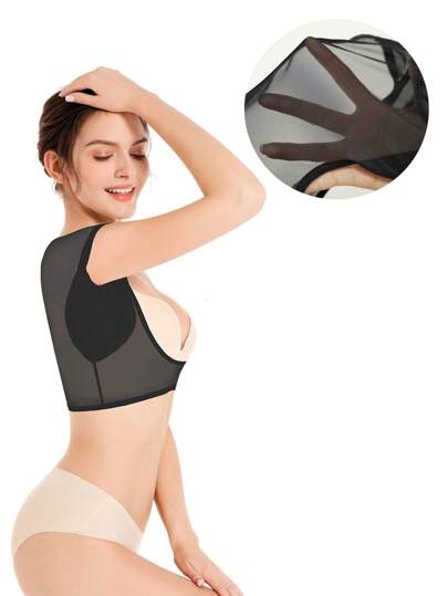 1pc Sleeveless Undershirt With Sweat Absorbing Pads, Washable & Reusable, Breathable Mesh Fabric, Quick Drying For Women, Stickers, Boy Valentine Heart Women's Valentine