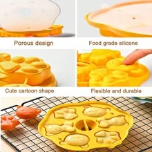 1 Khuôn làm đá viên bằng silicon làm đông nhanh Hộp làm đá đa năng làm bánh, khuôn làm kem hình dạng dễ thương thích hợp cho rượu whisky bia phụ kiện máy làm đồ uống đông lạnh - Nhiều màu - Xem 5