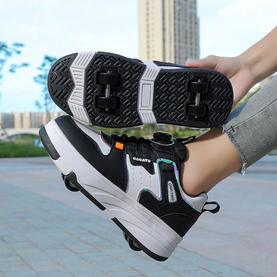 Girls And Teenagers Roller Skates, Detachable 4 Wheels Shoes, Suitable