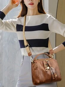 2024 Nova Bolsa Feminina de Luxo, Moda Couro Macio, Bolsa de Ombro de Menina, Marcas de Luxo, Artigos de Luxo Femininos