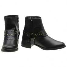 Women's Casual Short Boot Ankle Bootie Dress Boot - 黑色 - 查看 4