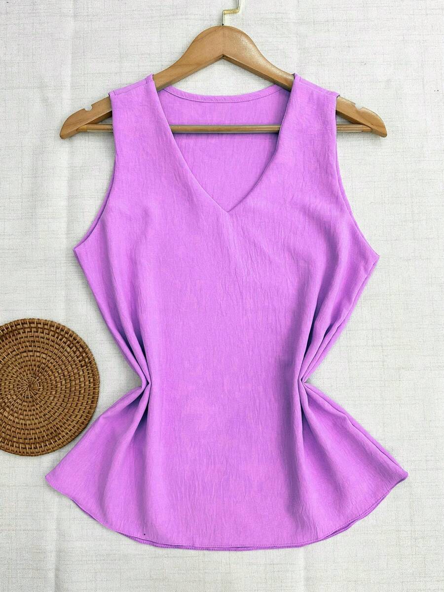 olinka modas Dune Tank Top Women's Fashion - Màu Lilac Tím - Xem 1