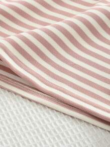 2 件套年轻女孩条纹水手领长袖宽松长裤套装，春秋