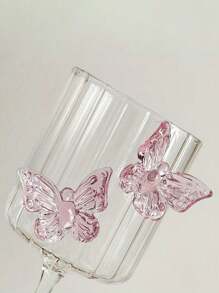 1 件斯堪的纳维亚风格粉色可爱蝴蝶结玻璃杯，极具吸引力的 INS 风格美式拿铁咖啡杯，家用玻璃杯，节日礼物，生日祝福，派对用品 - 送给男朋友或女朋友的完美礼物 - 彩色 - 查看 7