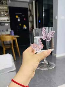 1 件斯堪的纳维亚风格粉色可爱蝴蝶结玻璃杯，极具吸引力的 INS 风格美式拿铁咖啡杯，家用玻璃杯，节日礼物，生日祝福，派对用品 - 送给男朋友或女朋友的完美礼物 - 彩色 - 查看 9