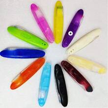 1 件装折叠牙刷便携式软毛牙刷竹炭超强旅行牙刷卫生口腔护理清洁工具家居浴室装饰秋季装饰返校 - 彩色 - 查看 10