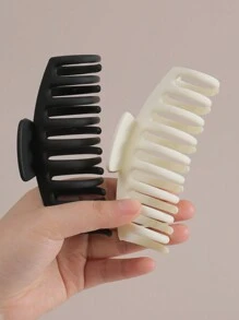 4 bucăți cleme de păr pentru femei, tip chilă, ușoare, din plastic, culoare alb-negru, cafea, retro, la modă, multifuncționale, elegante, potrivite pentru purtare zilnică, în aer liber, spălarea feței, baie, machiaj, potrivirea hainelor, decorarea bijuteriilor, cleme pentru gheare de păr, elegante și la modă, cleme decorative pentru cap, cleme de păr, cleme de păr, prinzătoare de păr, casual toamnă și iarnă pentru ținute de vacanță, femeie - Multicolor - Vizualizare 4