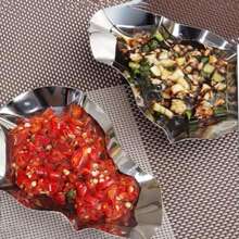 1pc/2pcs/4p Modern Stainless Steel Butterflies Shaped Sauce Dish And Cooking Utensils Holder Plate, Ideal For Daily UseSchool Supplies,Christmas Gift