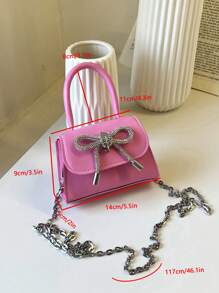 Túi xách mini thời trang dành cho nữ, Túi đeo chéo vai thời trang mới 2025 với kiểu dáng cực kỳ hấp dẫn - Màu Hồng Tươi - Xem 9