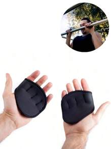 1 Par de Luvas de Fitness, Estilo de Proteção da Palma, Adequado para Halteres de Academia, Levantamento de Peso e Outros Esportes de Fitness, Proteção da Palma Resistente ao Desgaste, Luvas de Fitness Sem Dedos Respiráveis - Multicolorido - Visão 2