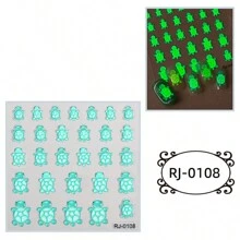 Miếng dán móng tay nổi 5D có đèn ngủ và keo mềm, miếng dán móng tay hình rùa hoạt hình 5D, đồ trang trí móng tay tự làm cho Giáng sinh, ngày lễ và các bữa tiệc. - Nhiều màu - Xem 9