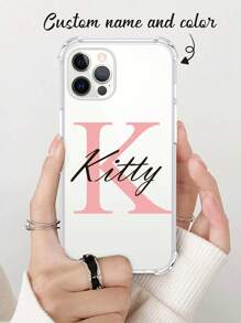 定制首字母签名多色防震软壳手机壳，姓名定制手机壳，兼容A13、A14、A15、A16、A73、A33、A34、A35、A36、S22、S23、S24、S25、S21 Ultra等机型。定制手机壳，时尚秋季款，潮流百搭，色彩缤纷，复古可爱，简约趣味，个性定制，独一无二。送给他的理想礼物，送给她的理想礼物，送给男朋友、女朋友、家人、朋友、祖父母、情侣，适合周年纪念日、生日等场合。国际版，非国内版。 - 無色 - 查看 4