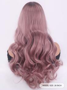 29 Inch Bangs Long Curly Hair High Temperature Silk Synthetic Fiber Wig, Party Day Halloween Daily Use High Quality Ladies Use Natural Beauty High Quality Synthetic Fiber Soft Wearable - Multicolor - View 3