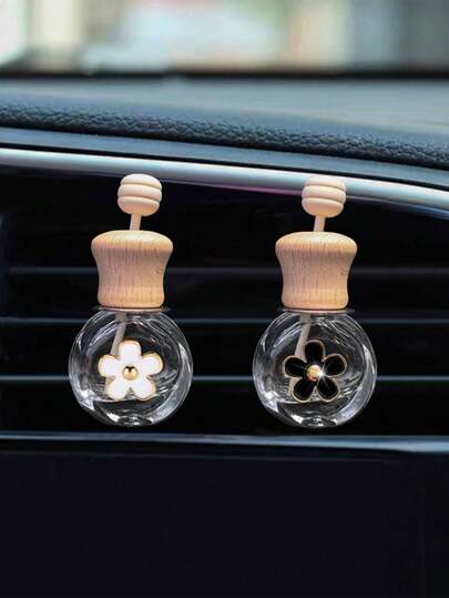 1 件装汽车出风口香水瓶空瓶装饰可爱花朵汽车装饰