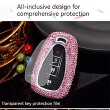 Fashion Luxury Sparkling Rhinestone Key Fob Cover With Keychain Lanyard For Chevrolet For Chevy For Malibu For Equinox For Traverse For Camaro For Cruze For Blazer 4 5 Buttons Smart Key - Pink+Angel pendant - View 9
