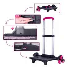 Diablito Plegable De Carga Carretilla Carrito Extendible - Negro - Ver 6