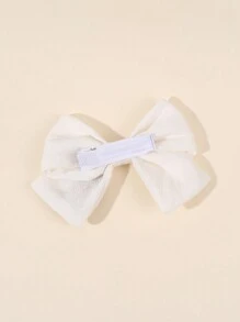 2pcs Christmas Reindeer Embroidered Sailor Hair Bow For Girls, Reindeer Pattern White Fabric Bow Alligator Clips With Full Lined ,Elegant Bow Hair Clips For Christmas Party Favor Gifts,Women Hair Accessories. - Christmas Deer - View 6