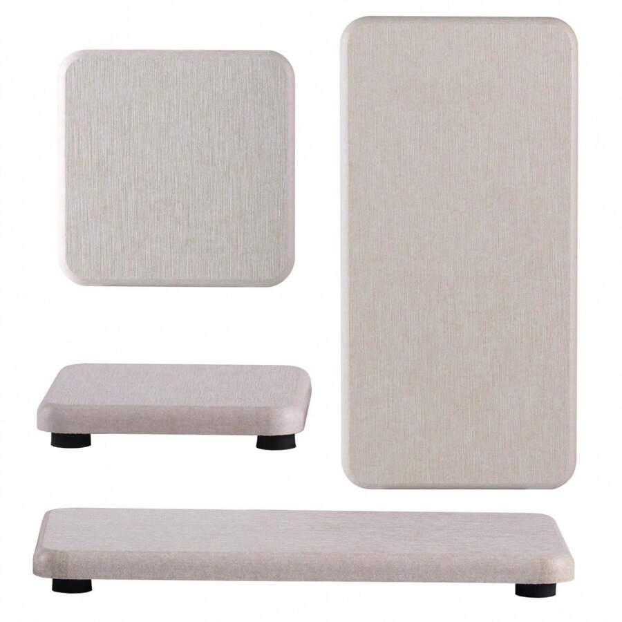 Set Of 4 Water Absorbent Diatomite Tray, Diatomaceous Earth Kitchen Soap Dish, Hand Soap Holder, Water Absorbing Stone Used For Plants & Toiletries In The Modern Home Home Bathroom Decor Fall Decor Back To School