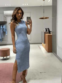 Paulina Dress - Màu xanh nhạt - Xem 1