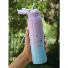 Stainless Steel Thermal Bottle With Straw Locking Lid System 500 ML - 彩色 - 查看 3