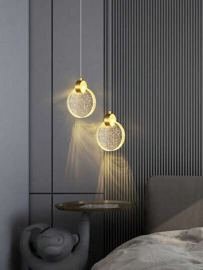 Modern Gold Round Crystal Chandelier, Suitable For Decorating Bedroom, Dining Room, Bar, Office, Living Room And Other Luxury Home, Adjustable Hanging Wire Height, LED Ceiling Chandelier