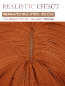 Dirty Orange Synthetic Curly Bob Wig 14 Inch Shoulder Length Medium Length Wavy Hair Wig With Bangs Women's Suitable For Everyday Use Cosplay Halloween Christmas Party Wig Natural Romantic Casual Streetwear Heat Resistant Wig