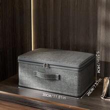 1 pieza de caja de almacenamiento de tela suave con cubierta catiónica de gran capacidad para guardar edredones, ropa fuera de temporada, ropa de cama, etc. Apta para el dormitorio, organizador, almacenamiento en el hogar, camiseta blanca para mujer, pantalones negros para mujer, ropa de invierno para señoras, vestido.