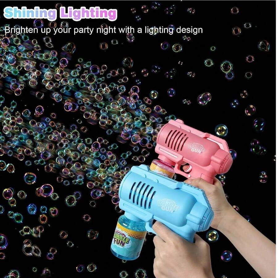 Soap Bubble Gun Air Bubble Maker 10 Holes Automatic Machine Battery