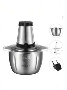 Picador De Alimentos Moedor De Carne Mixer Elétrica Processador Cozinha Casa Alho 220V 2L ou 3L