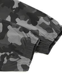 1件青少年男童休闲前卫运动户外工装裤，带大口袋和织带装饰，春秋季 - 灰色 - 查看 7