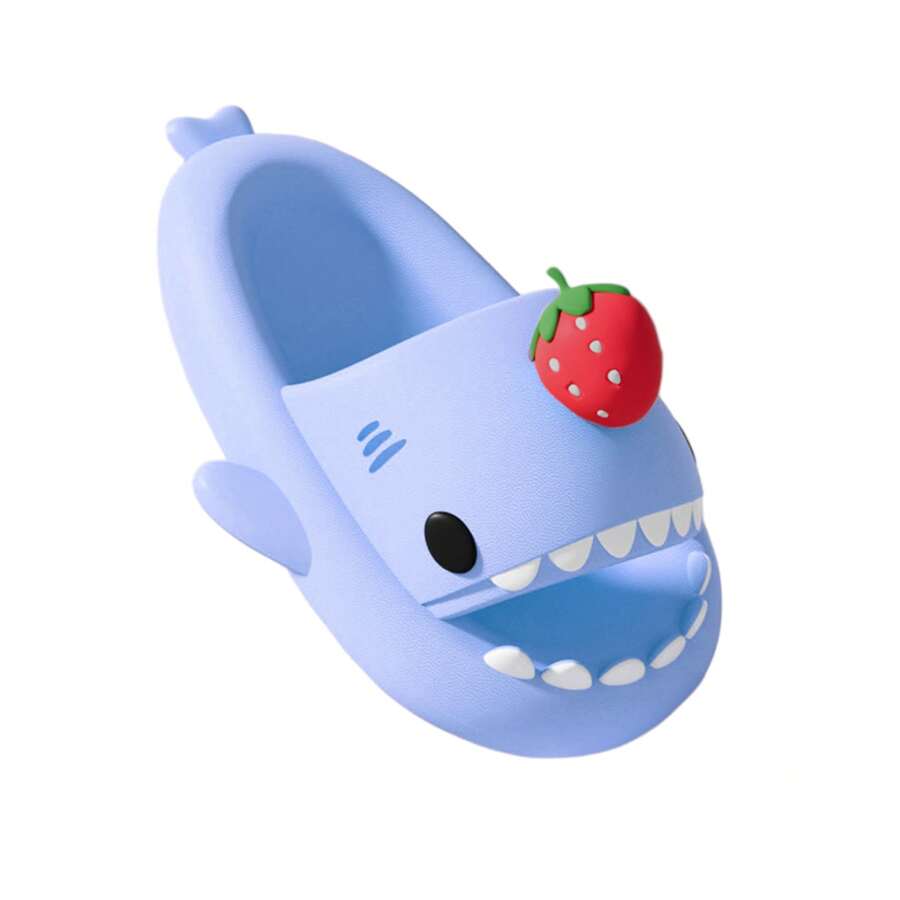 Chanclas Sandalias de Tiburón con aleta de fresa - Celeste - Ver 1