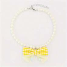 1 chiếc vòng cổ nơ đáng yêu với điểm nhấn là ngọc trai lấp lánh - Phụ kiện trang trí cổ áo thời trang cho chó - Phụ kiện thời trang cho thú cưng và trang sức cho chó - Nhiều màu - Xem 16