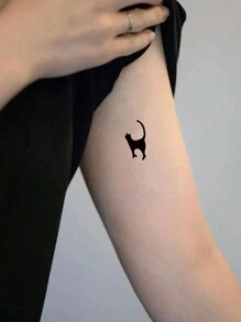 临时纹身：可爱的猫咪，革命性的防水设计，非常适合手部或植物纹身、生日、海滩、节日，是送给女性、妈妈、老师、朋友、伴娘、学生、返校、教师礼物、新设计、适合男女、情侣、日常使用、约会、生日、节日、返校、夏季、度假、海滩、旅行、通勤、学生的绝佳礼物 - 彩色 - 查看 6