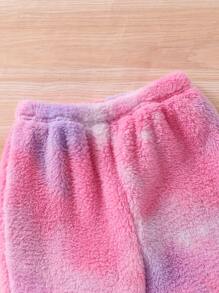 Set de 2 piezas de parte superior de manga larga y pantalones térmicos gruesos y cálidos para niña preadolescente de otoño/invierno, sudadera con capucha y pantalones jogger con empañado, conjunto cómodo y lindo