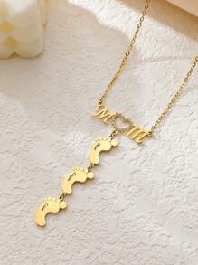 1 Vòng cổ nhiều tên dành cho mẹ và con được cá nhân hóa Quà tặng ngày của mẹ, Mặt dây chuyền tên chân của mẹ, Vòng cổ khắc tên bé dành cho phụ nữ, Quà tặng ngày của mẹ, Quà tặng Giáng sinh - Vàng - Xem 4