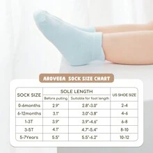 Toddler Socks Non Slip Grip Baby Socks Sports Socks 12 Pack For Toddler Boys Girls Kids Socks,Cute Cotton Baby Socks - 混色1 - 查看 2
