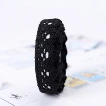 2 Yards Korean Style Pastoral Aesthetic DIY Handmade Fabric Monochrome Lace Trim Decoration - Multicolor - View 8