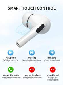 耳塞 无线 可充电无线耳塞 TWS 无线耳机 可爱熊猫降噪触控游戏耳机 运动耳机 - 彩色 - 查看 7